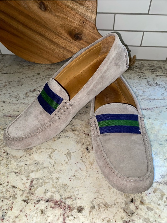 Other - Smathers & Branson $245 Surcingle Driving Shoes Navy-Forest Smoke Suede 11 EUC
